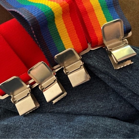 Atchison Leather And Canvas Rainbow Suspenders A305MC - Picture 5 of 7